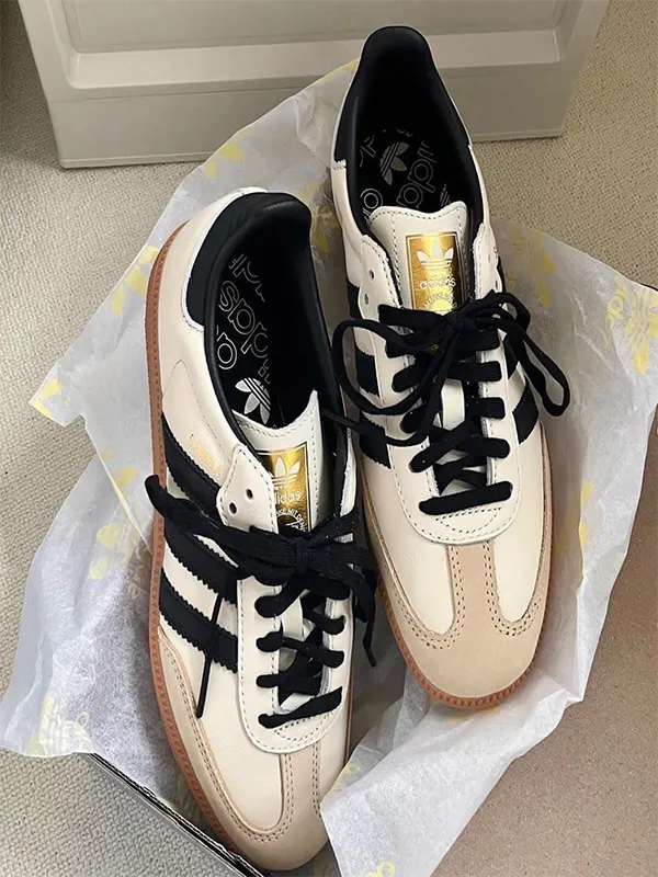 adidas Samba Cream White Black کتونی سامبا کرم مشکی