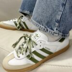 کتونی سامبا سفید سبز