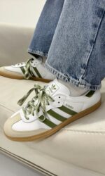 کتونی سامبا سفید سبز