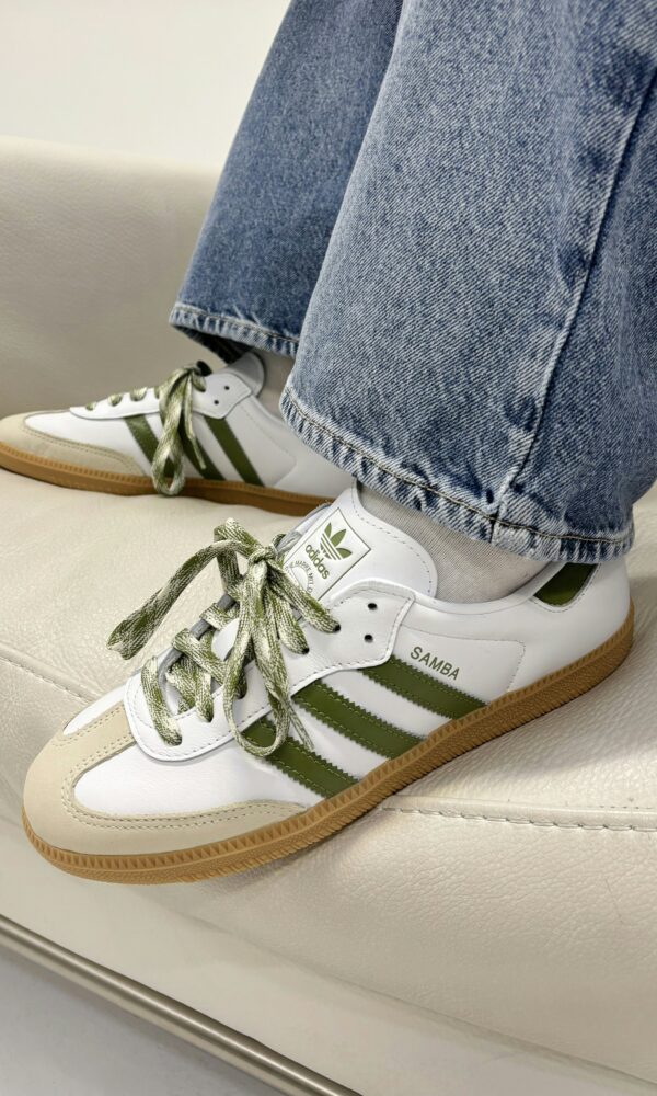 کتونی سامبا سفید سبز