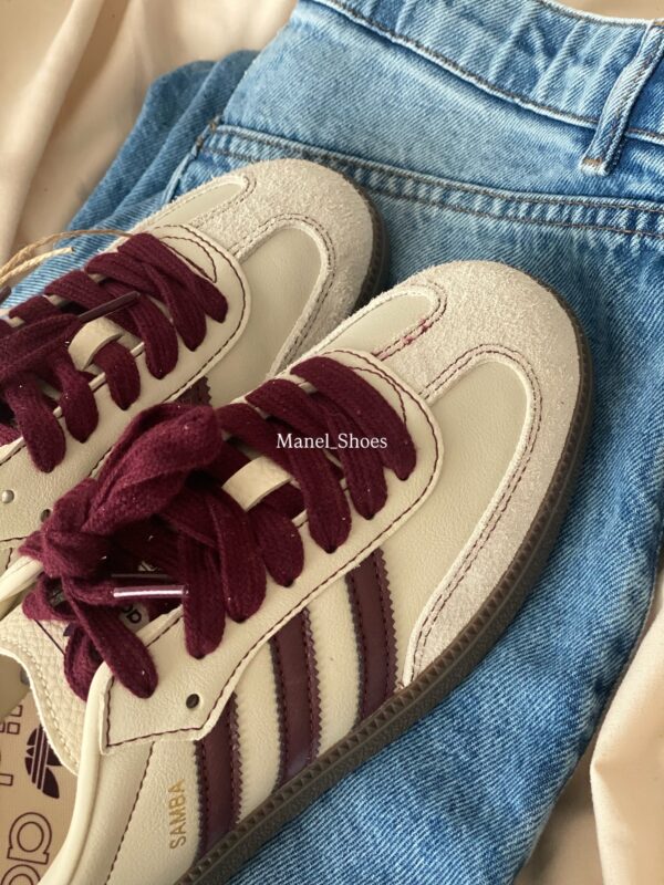 کتونی آدیداس سامبا کرم زرشکی