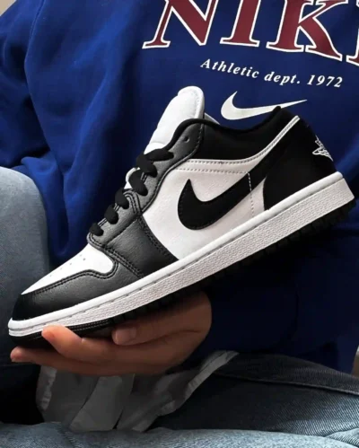کتونی ایر جردن 1(وان) مشکی سفید / jordan 1 high black and white